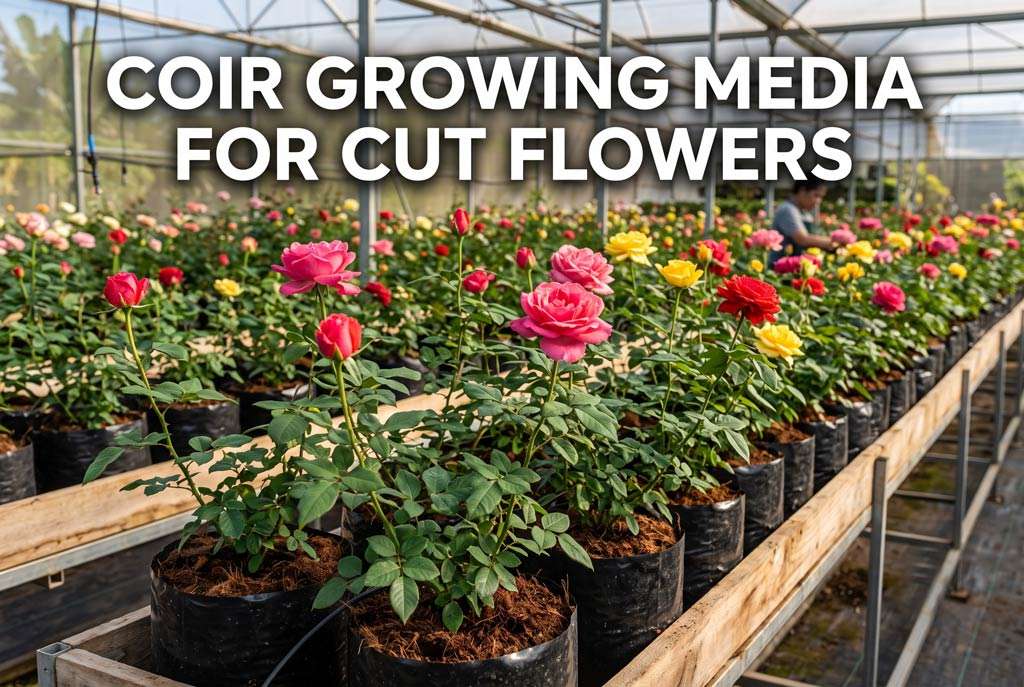 coir growing media for cut flowers